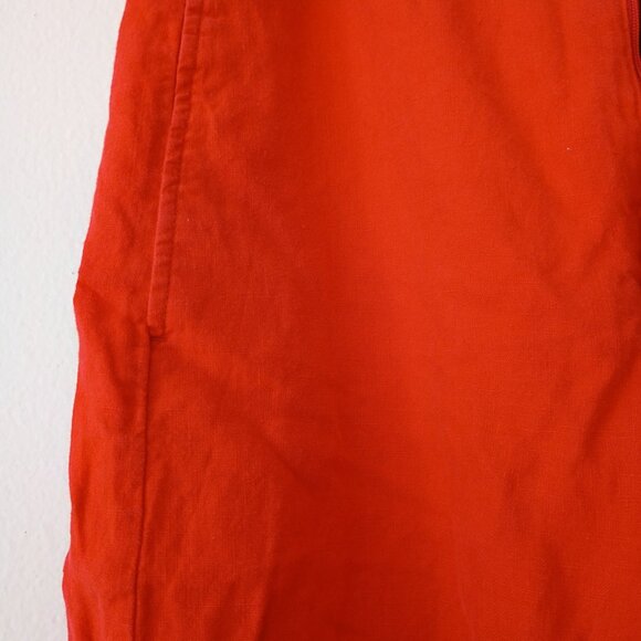 Zara Woman Red Flared Linen Pants | High Waist Wide Leg Trousers | Size XS - Picture 3 of 8